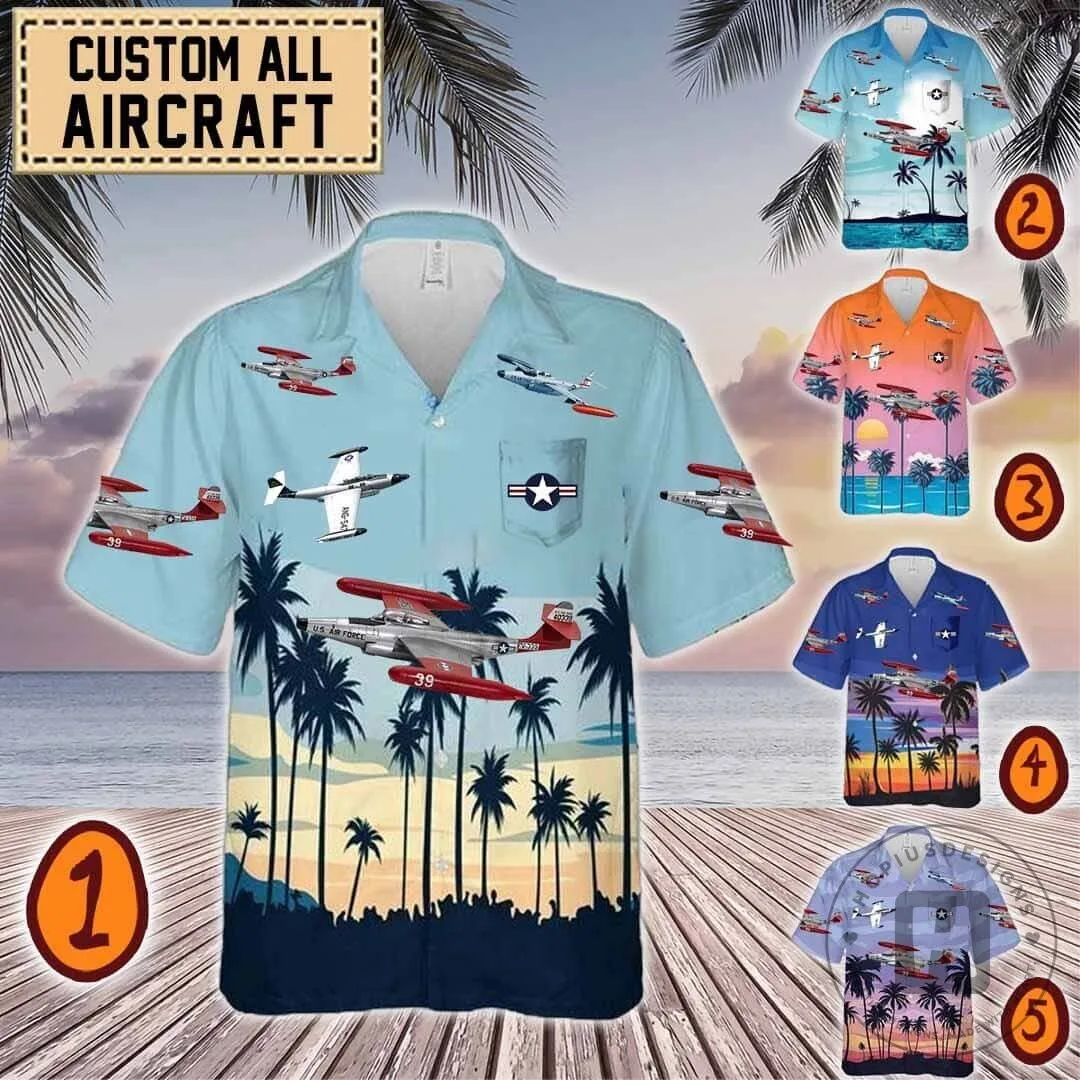 F-89 Scorpion Fighter Jet Aircraft Hawaiian Shirt