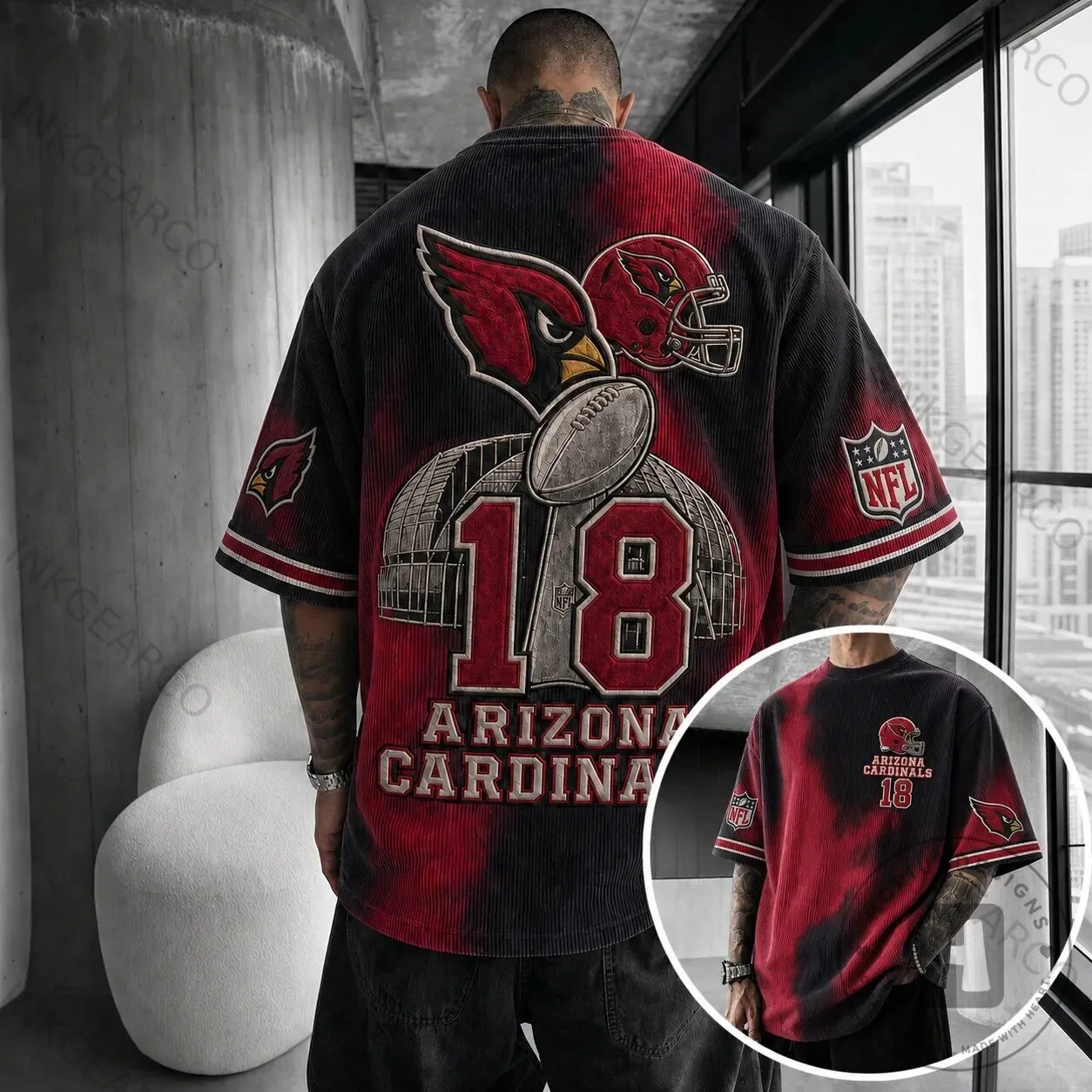 Arizona Cardinals Football Team Logo Graphic T-Shirt