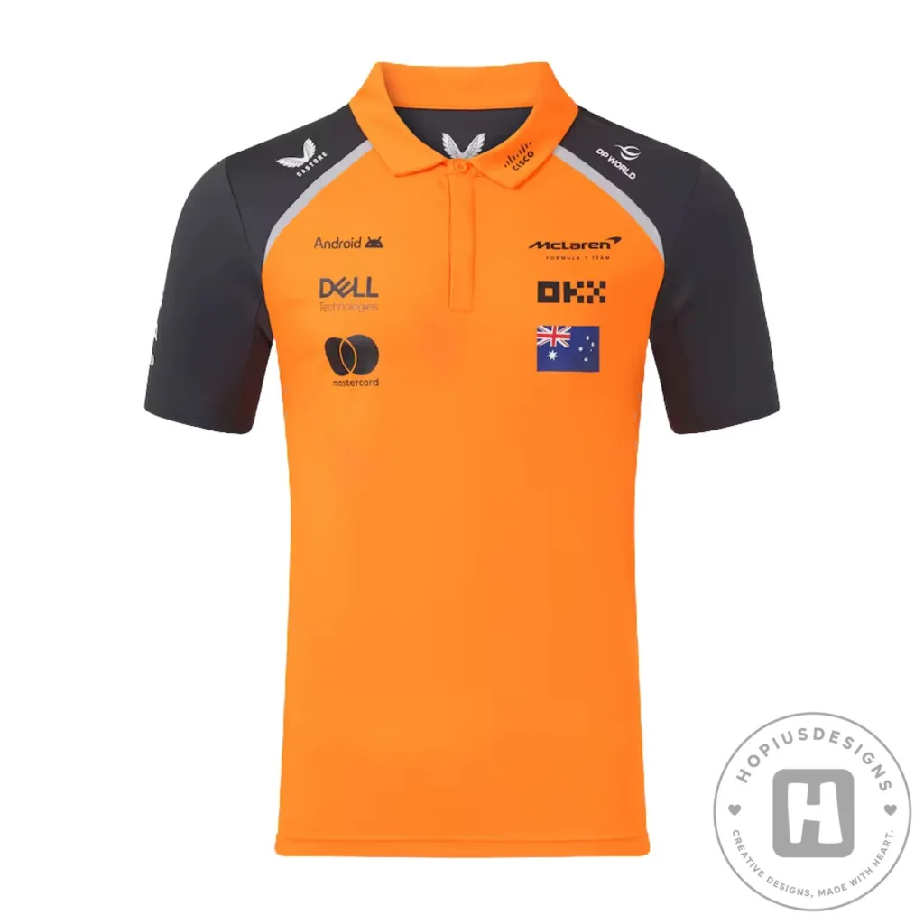 Oscar Piastri McLaren Formula 1 Team Racing Polo Shirt Oscar Piastri McLaren Formula 1 Team Racing Polo Shirt