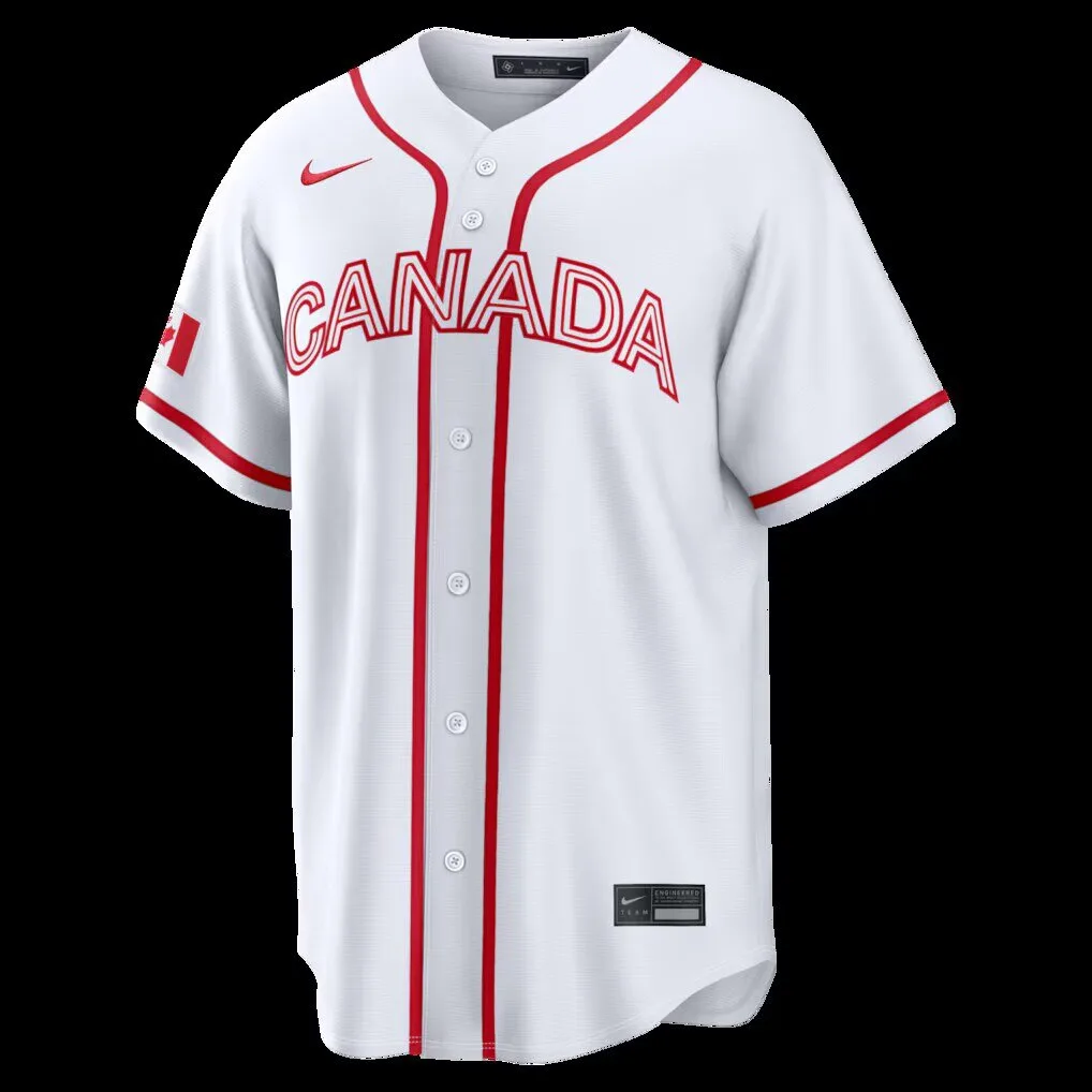 Canada National Baseball Team White 2026 World Baseball Classic Home Jersey