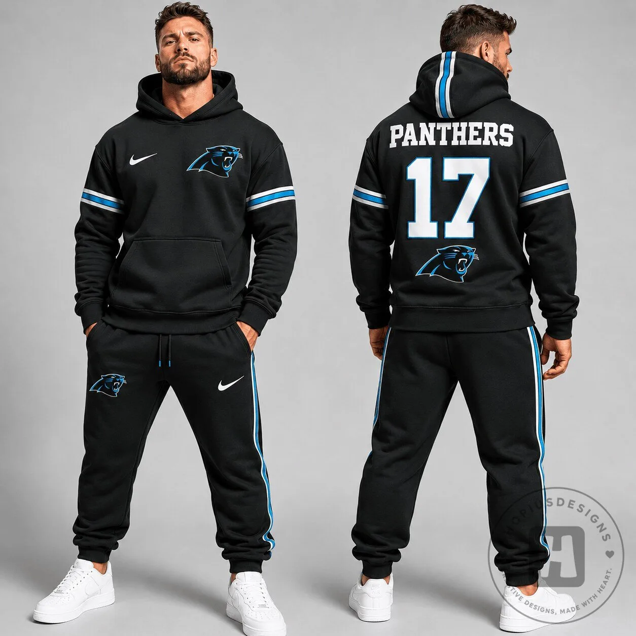 Carolina Panthers NFL Football Team Logo Black Hoodie