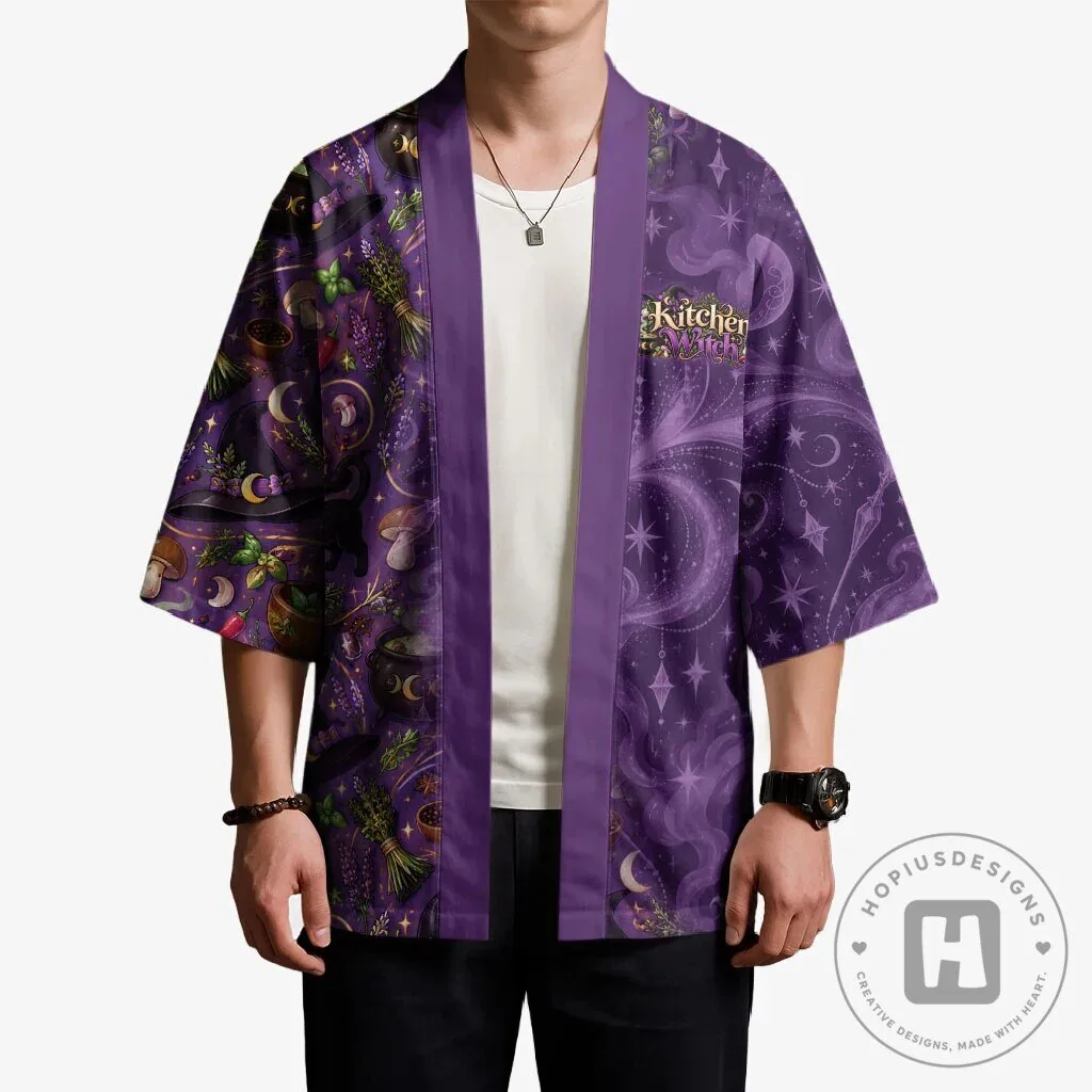 Kitchen Witch Mystical Wiccan Magic Herb Cauldron Black Cat Kimono Cardigan 13 Kitchen Witch Mystical Wiccan Magic Herb Cauldron Black Cat Kimono Cardigan