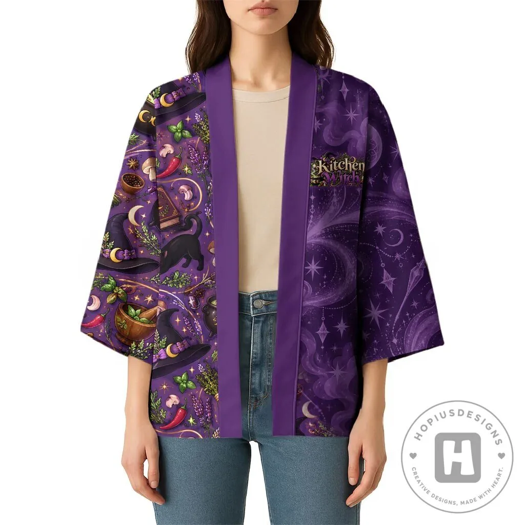 Kitchen Witch Mystical Wiccan Magic Herb Cauldron Black Cat Kimono Cardigan 14 Kitchen Witch Mystical Wiccan Magic Herb Cauldron Black Cat Kimono Cardigan
