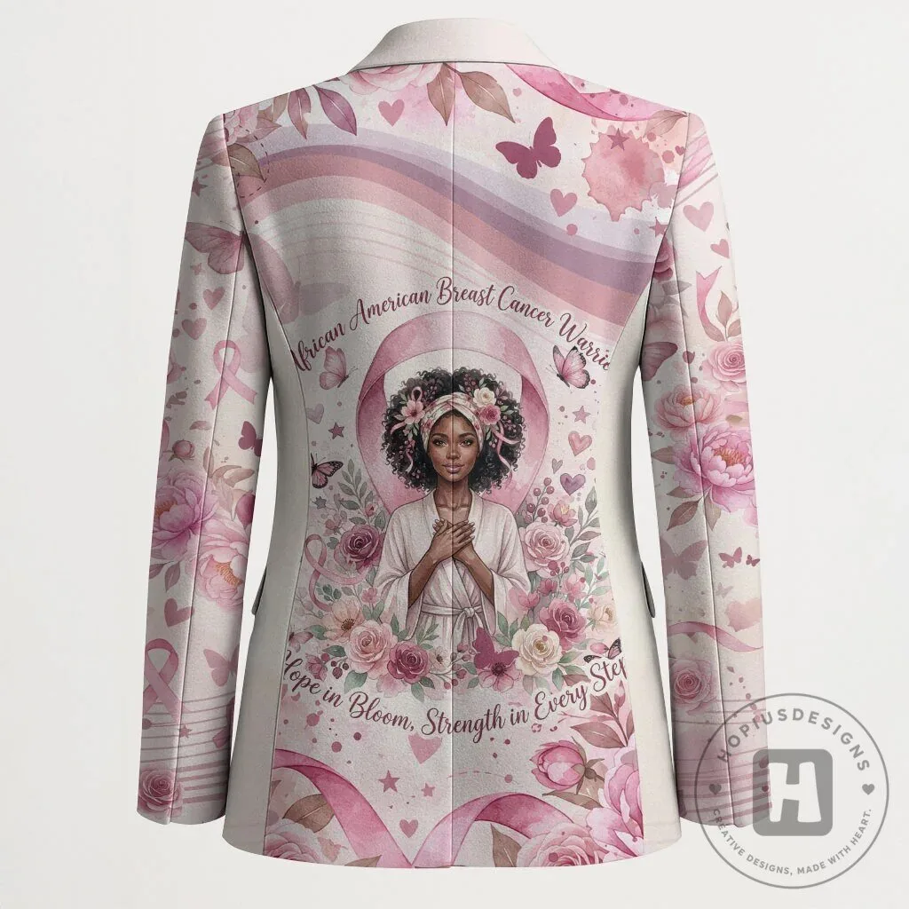 African American Breast Cancer Awareness Pink Ribbon Floral Blazer Jacket 11 African American Breast Cancer Awareness Pink Ribbon Floral Blazer Jacket