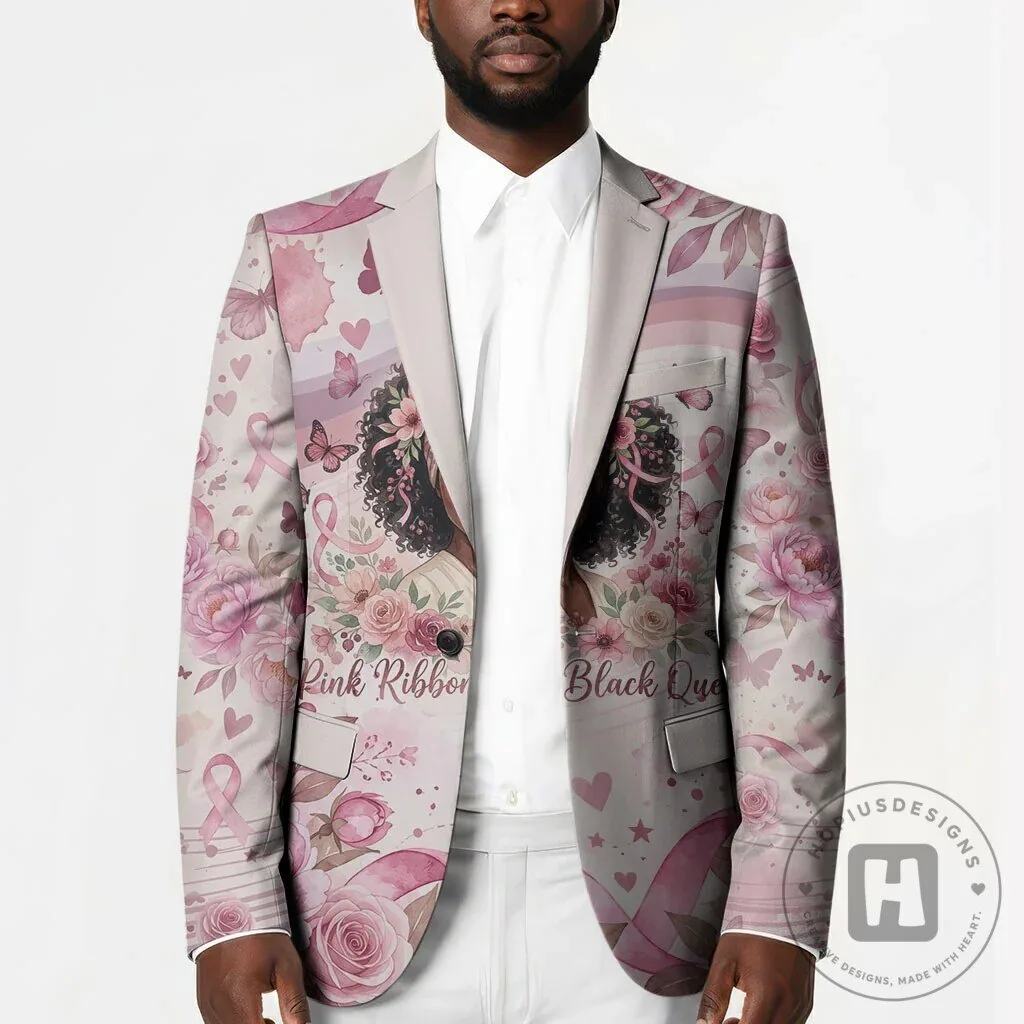 African American Breast Cancer Awareness Pink Ribbon Floral Blazer Jacket 12 African American Breast Cancer Awareness Pink Ribbon Floral Blazer Jacket