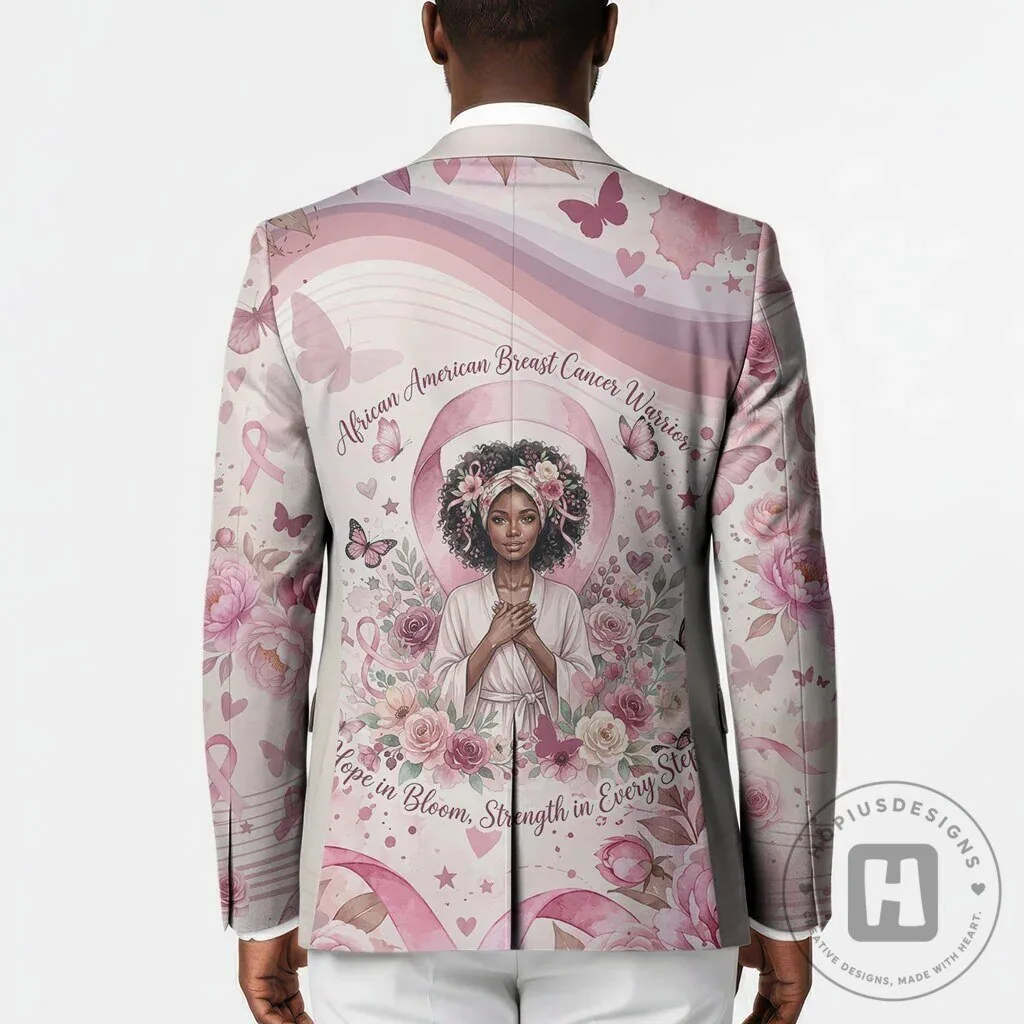 African American Breast Cancer Awareness Pink Ribbon Floral Blazer Jacket 13 African American Breast Cancer Awareness Pink Ribbon Floral Blazer Jacket