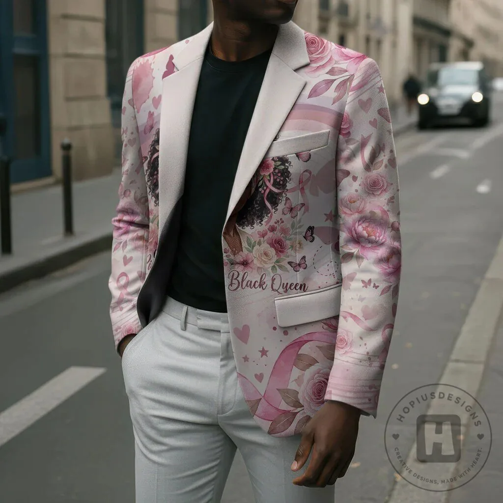 African American Breast Cancer Awareness Pink Ribbon Floral Blazer Jacket 14 African American Breast Cancer Awareness Pink Ribbon Floral Blazer Jacket