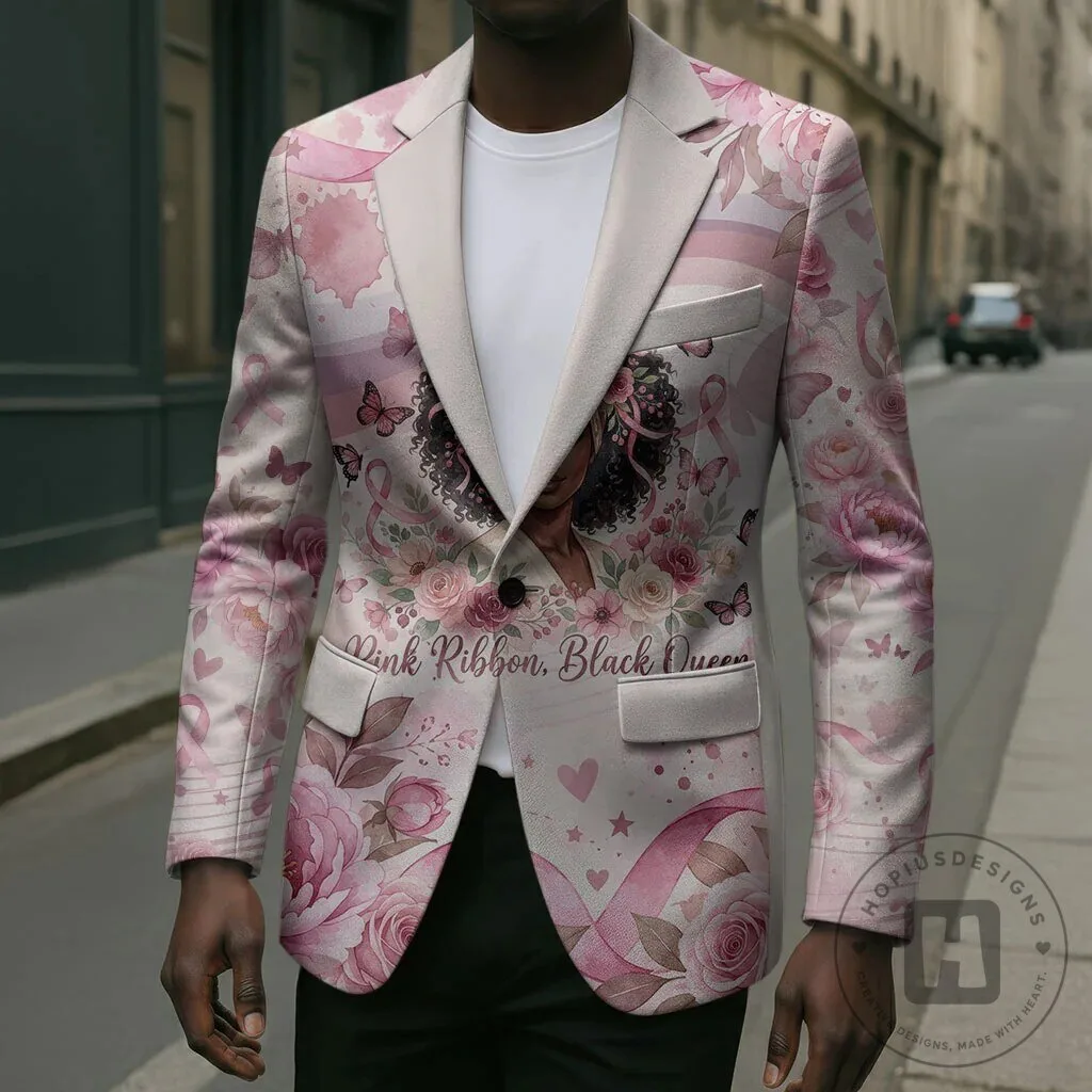 African American Breast Cancer Awareness Pink Ribbon Floral Blazer Jacket 15 African American Breast Cancer Awareness Pink Ribbon Floral Blazer Jacket