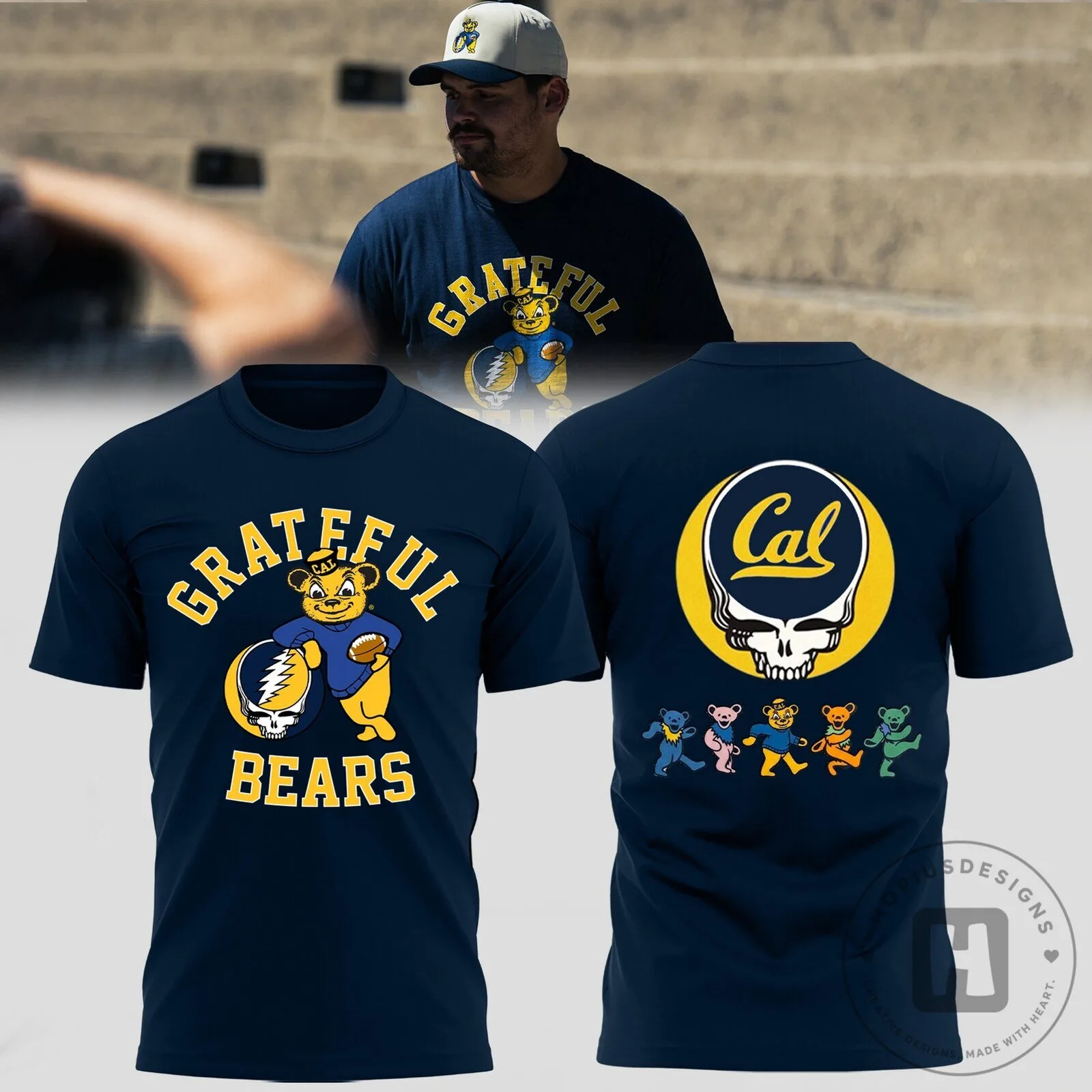 Grateful Dead California Golden Bears Football Team Mascot T-Shirt 1 Grateful Dead California Golden Bears Football Team Mascot T-Shirt