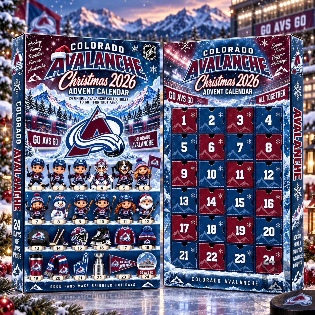 Colorado Avalanche National Hockey League Christmas 2026 Advent Calendar