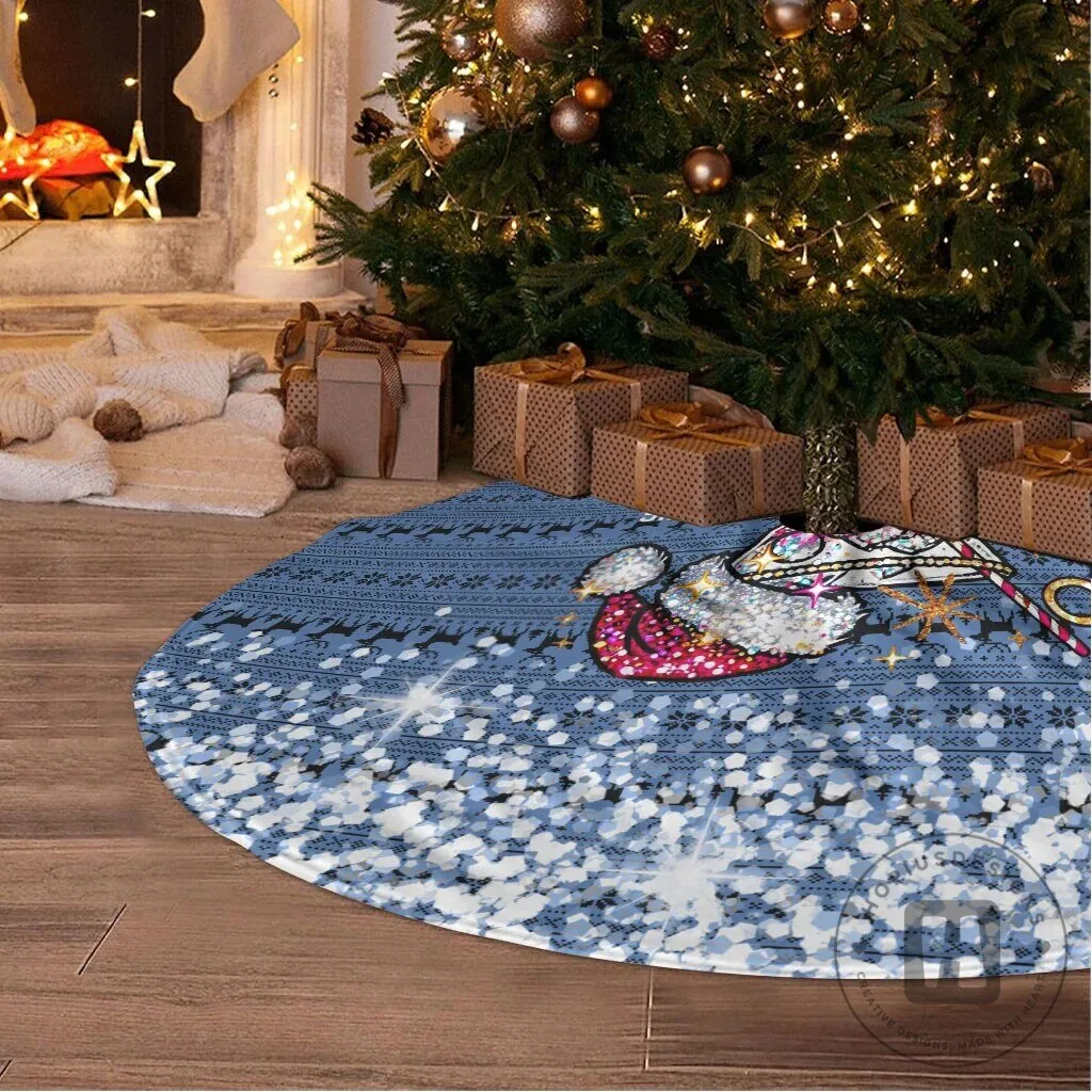 Sleighing Being A Hot Mess Christmas Martini Glass Blue Tree Skirt 10 Sleighing Being A Hot Mess Christmas Martini Glass Blue Tree Skirt