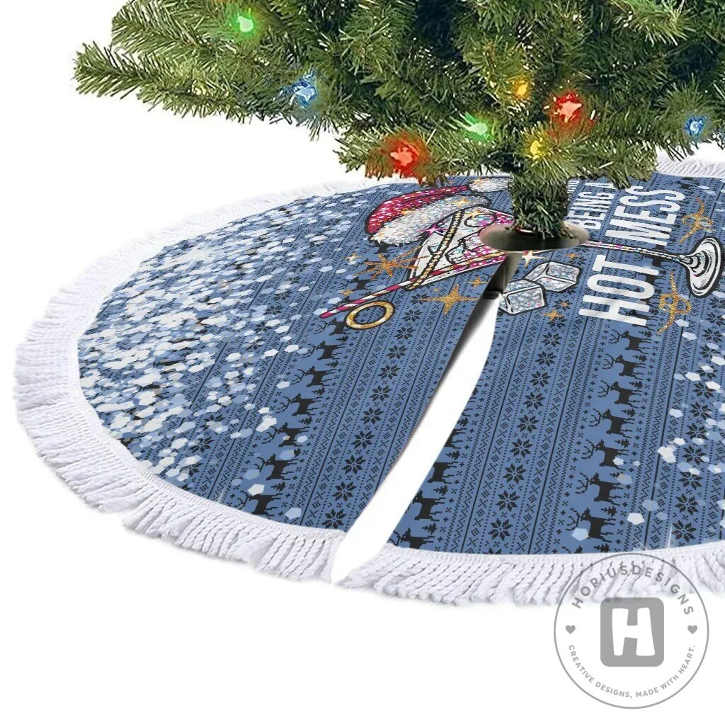 Sleighing Being A Hot Mess Christmas Martini Glass Blue Tree Skirt 13 Sleighing Being A Hot Mess Christmas Martini Glass Blue Tree Skirt