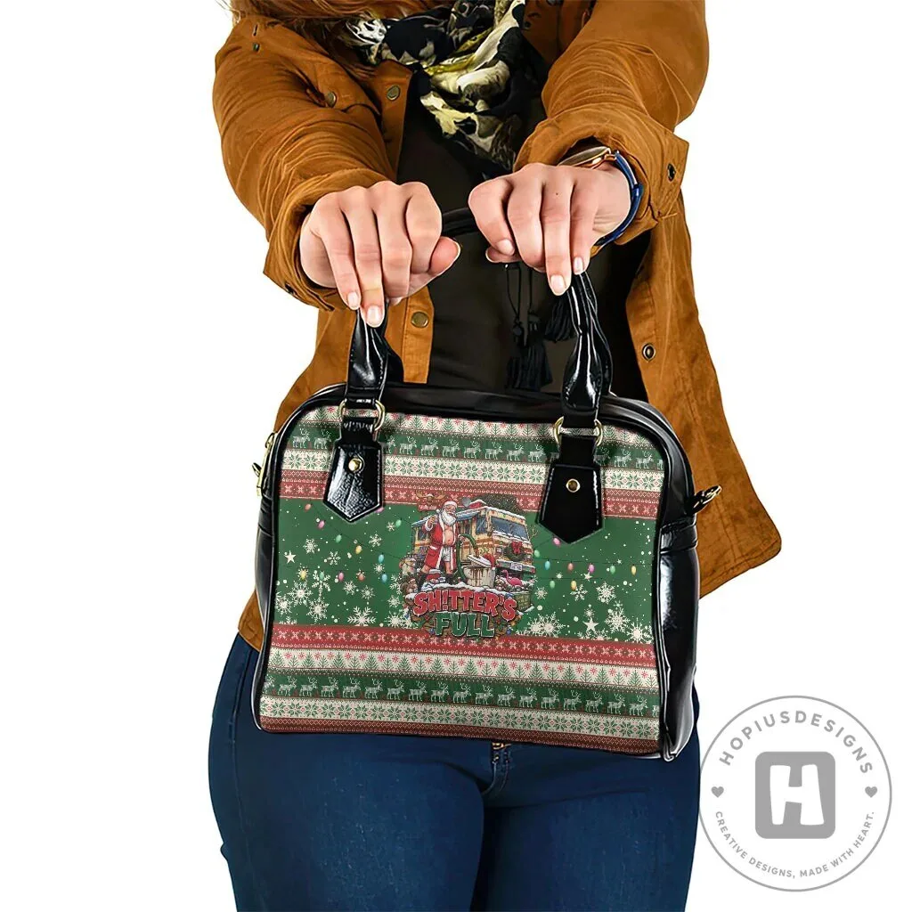 Christmas Vacation Shitter Was Full Ugly Sweater Pattern Handbag