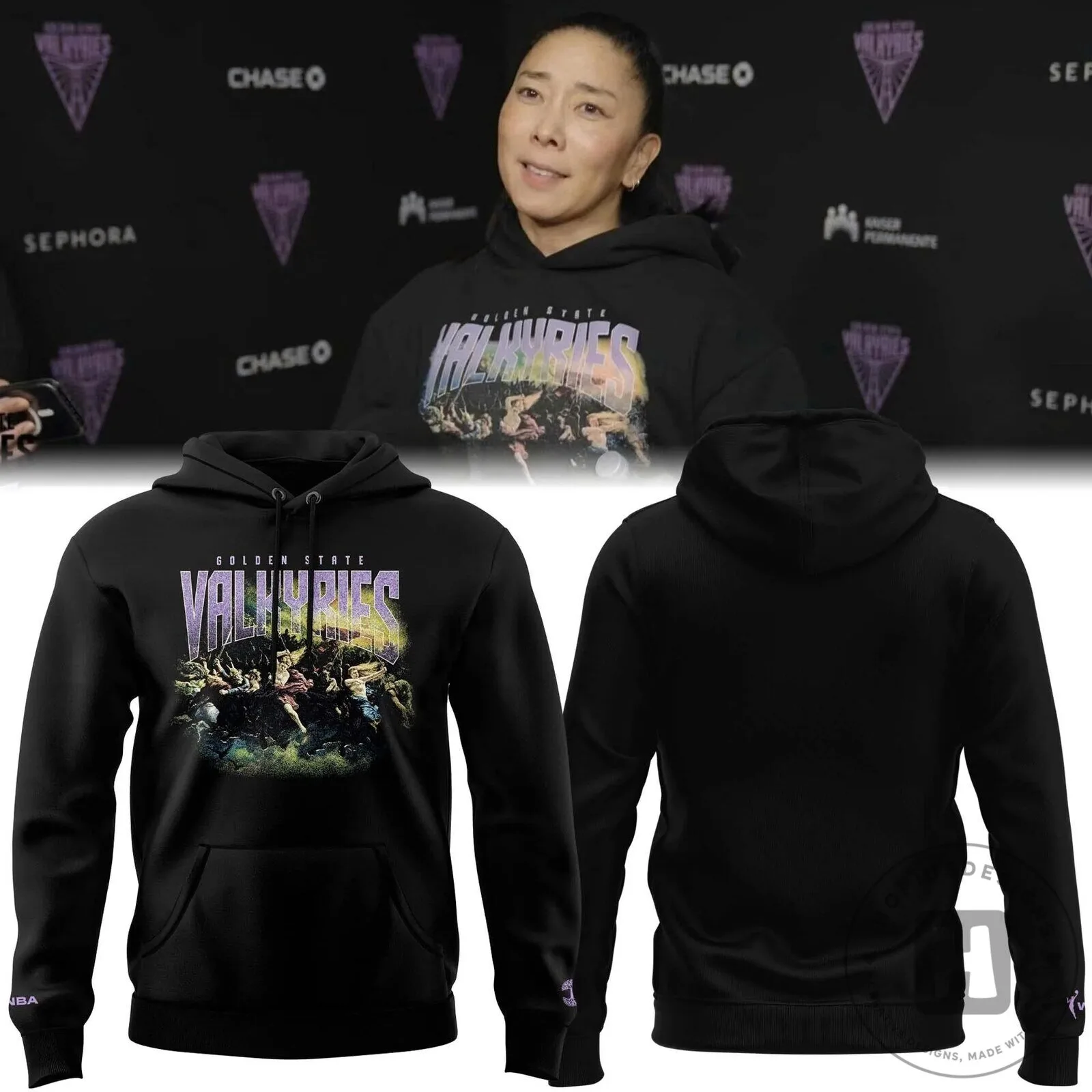 Golden State Valkyries Basketball Team Fan Apparel Hoodie