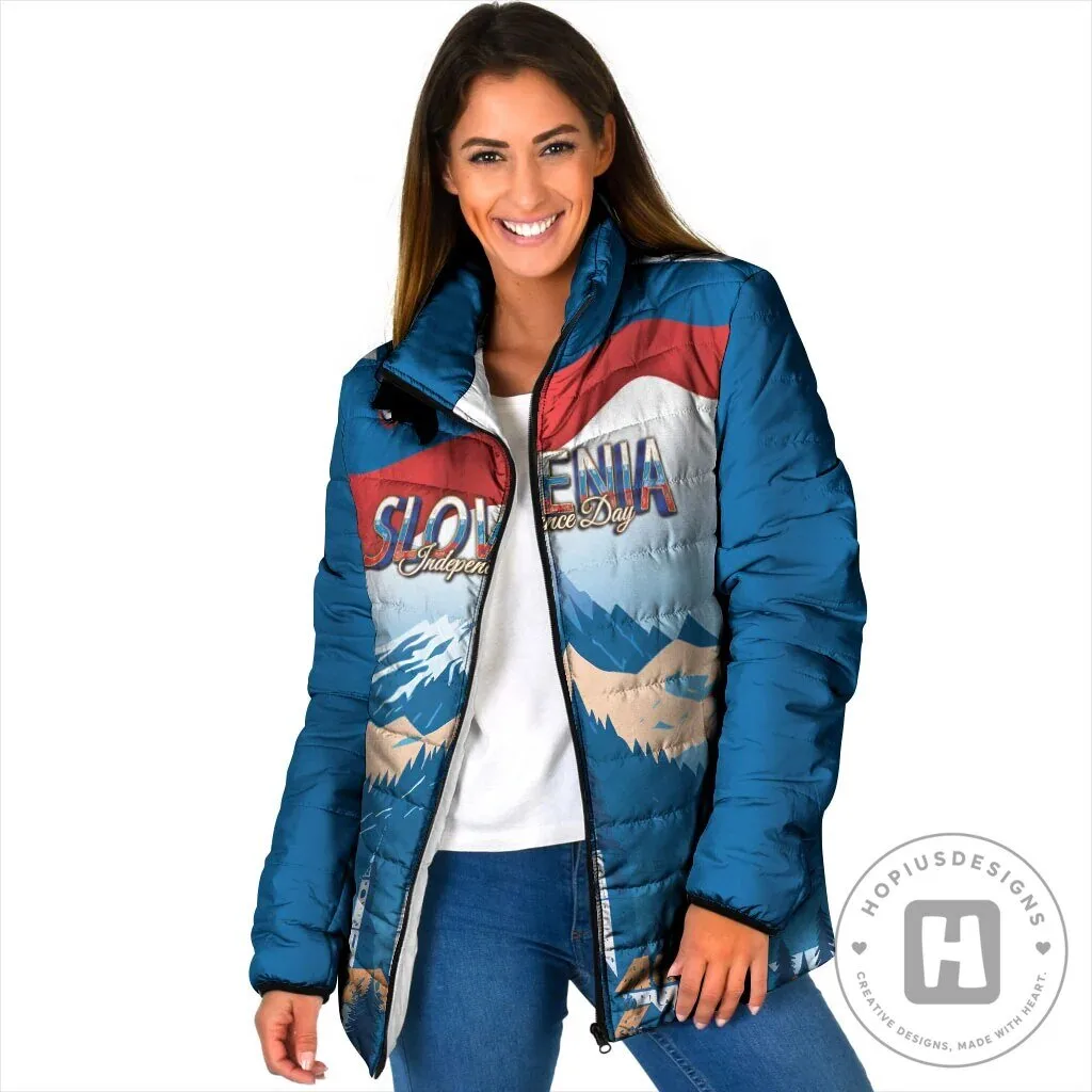 Slovenia Independence Day Lake Bled Julian Alps Landscape Padded Jacket 13 Slovenia Independence Day Lake Bled Julian Alps Landscape Padded Jacket