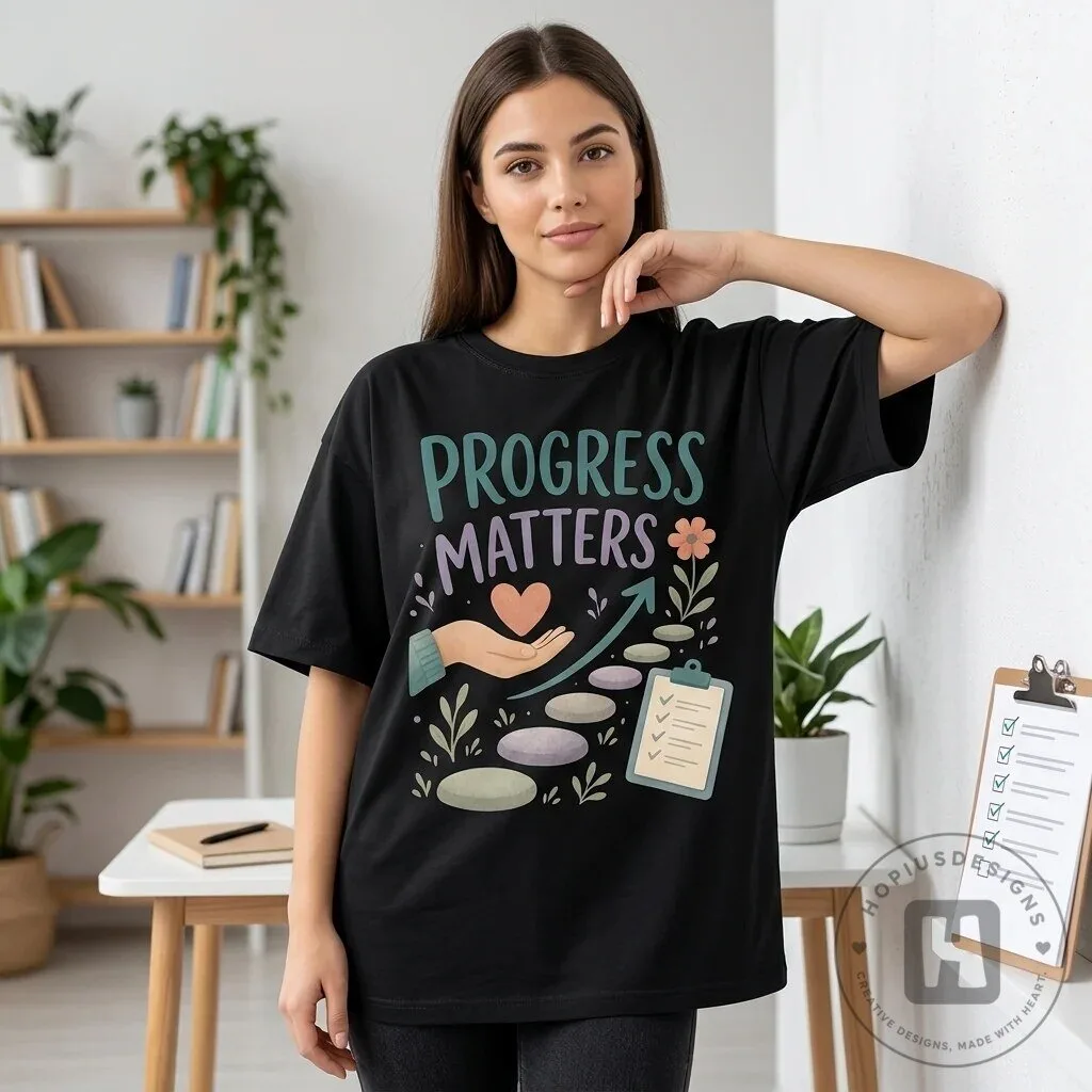 Progress Matters Occupational Therapist Appreciation Gift T-Shirt