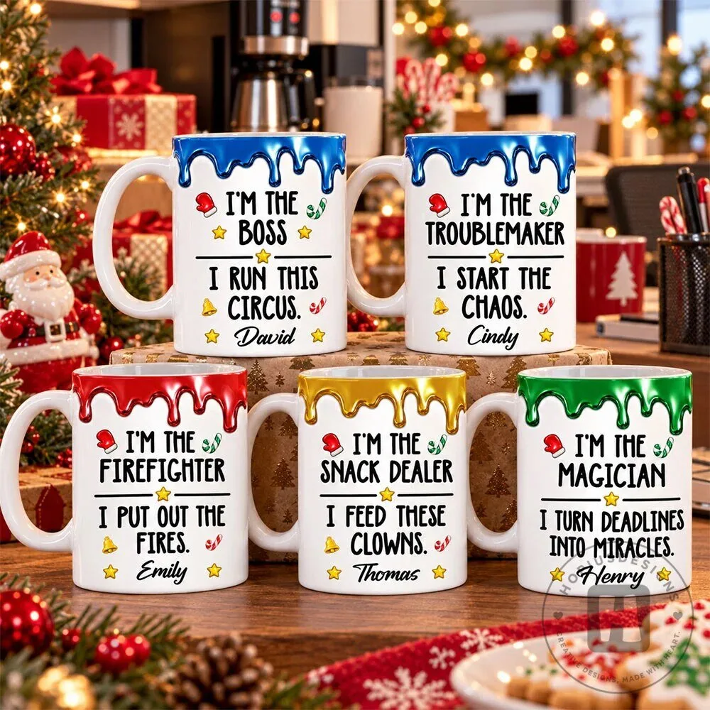 Personalized Christmas Funny Quote Coffee Mug Gift for Boss Troublemaker Firefighter