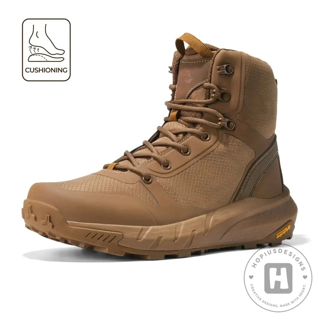Men's Waterproof Outdoor Hiking Boots with Cushioning and Ankle Support