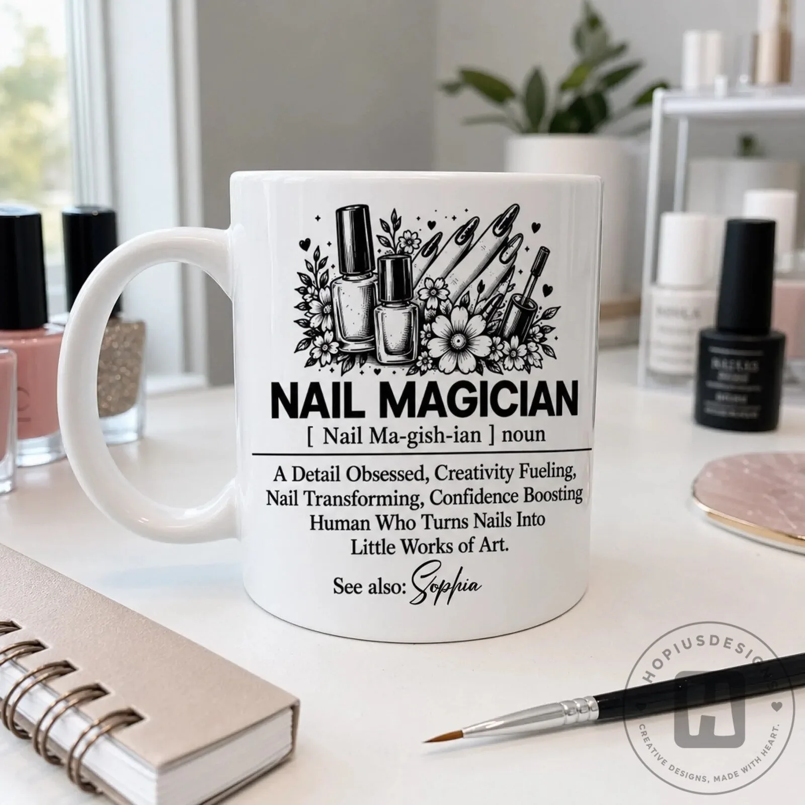 Nail Magician Definition Personalized Coffee Mug for Nail Techs and Artists