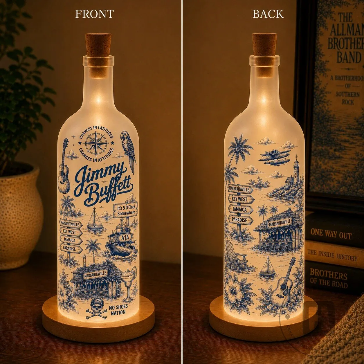 Jimmy Buffett Margaritaville Tropical Bar Decor LED Bottle Lamp 7 Jimmy Buffett Margaritaville Tropical Bar Decor LED Bottle Lamp