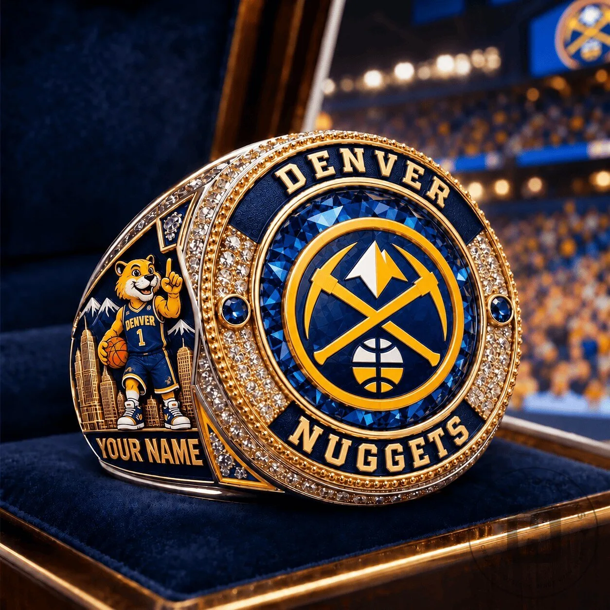 Denver Nuggets NBA Championship Personalized Name Fan Ring